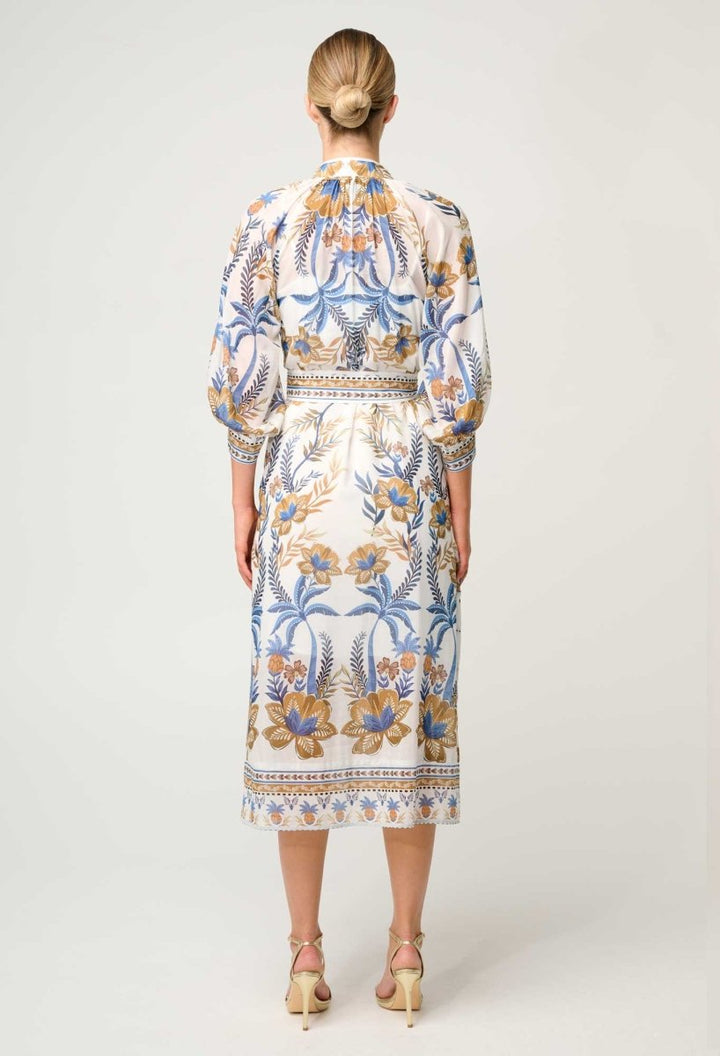 Carmen Cotton Silk Maxi Dress in Golden Medina Dress Once Was