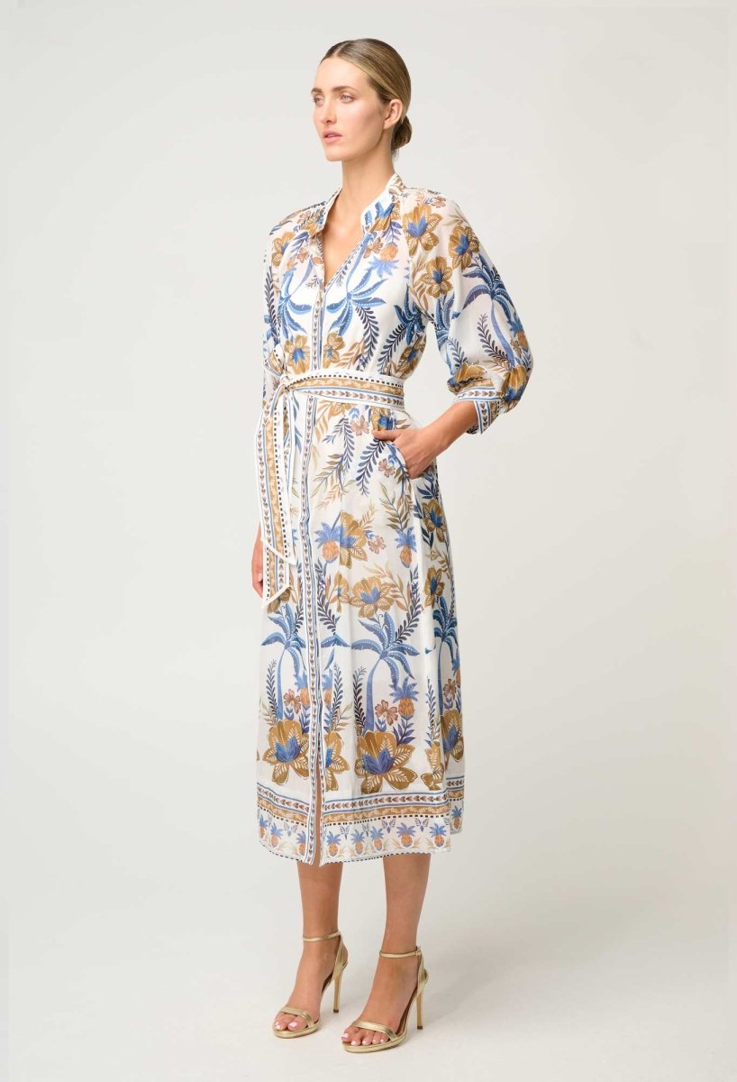 Carmen Cotton Silk Maxi Dress in Golden Medina Dress Once Was