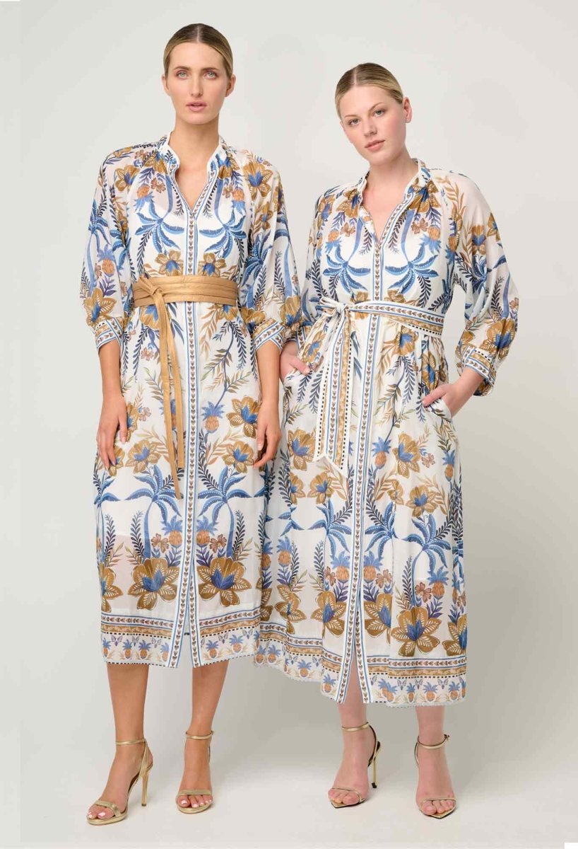 Carmen Cotton Silk Maxi Dress in Golden Medina Dress Once Was