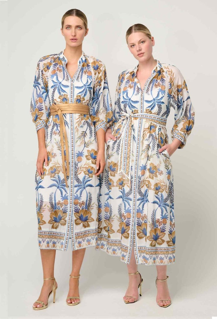Carmen Cotton Silk Maxi Dress in Golden Medina Dress Once Was