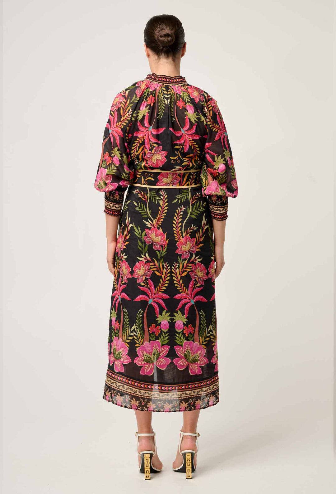 Carmen Silk Cotton Maxi Dress in Anthos Lótos Dress Once Was