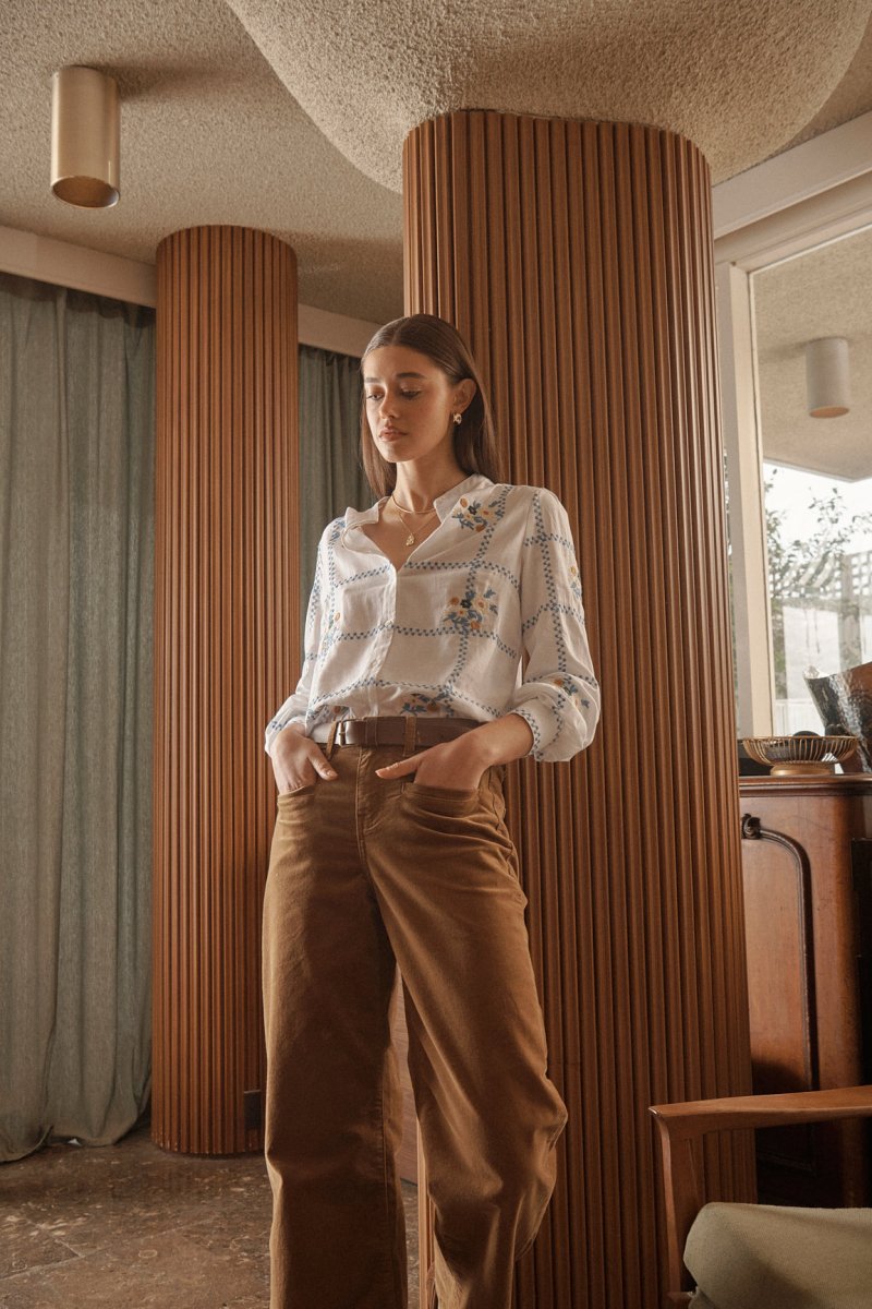 Carol Shirt - Coconut White Blouse Kireina