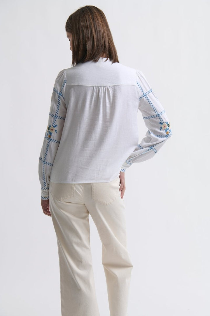 Carol Shirt - Coconut White Blouse Kireina