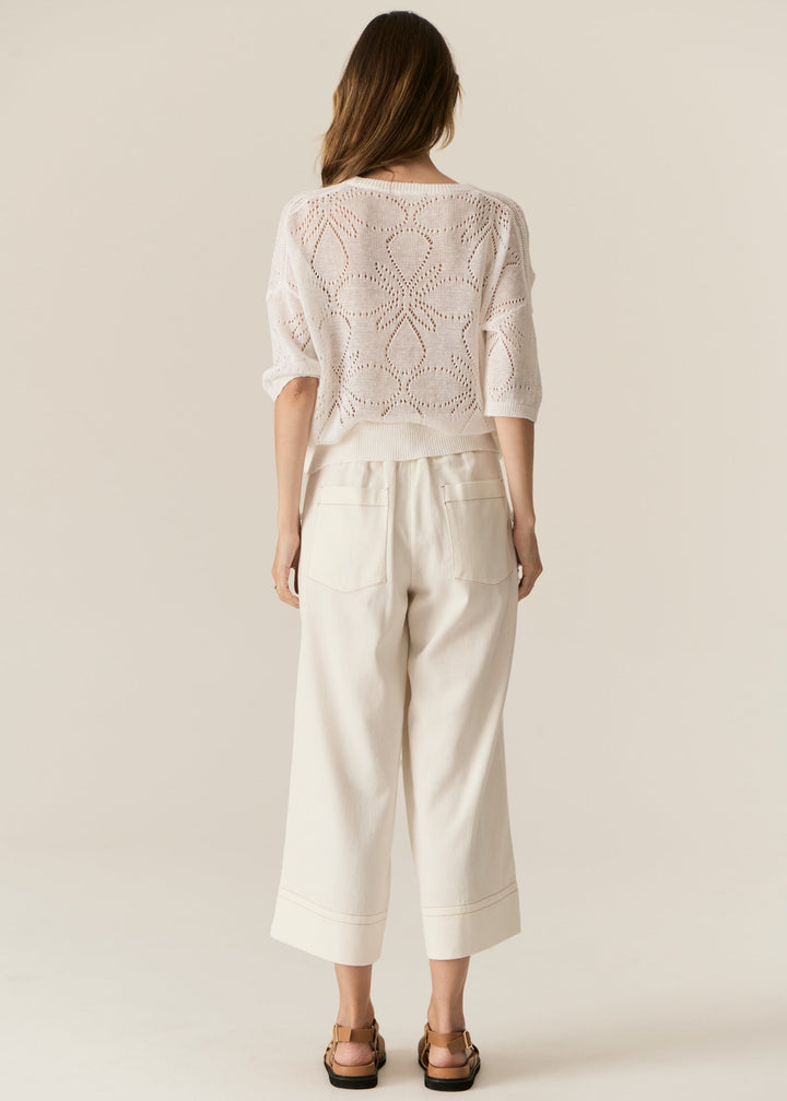 Carsen Crop Denim Pant - Ecru Pant POL