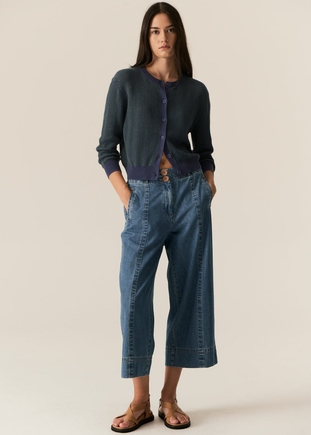 Carsen Crop Denim Pant- Light Wash POL