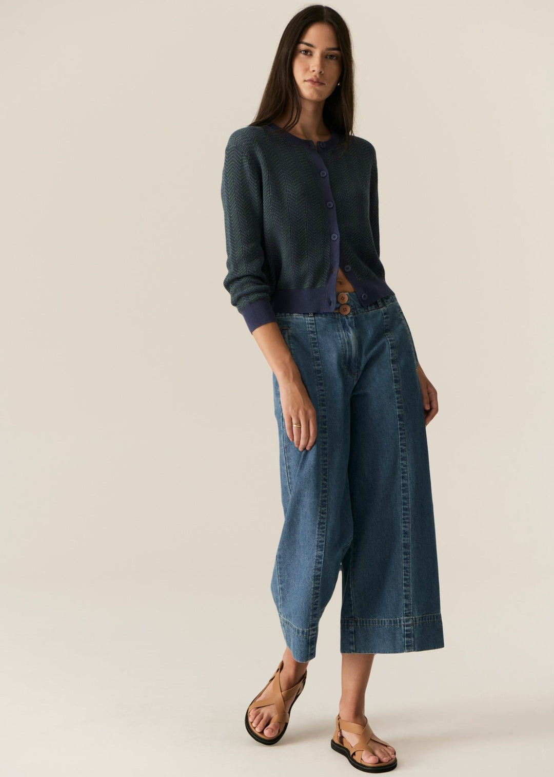 Carsen Crop Denim Pant- Light Wash POL