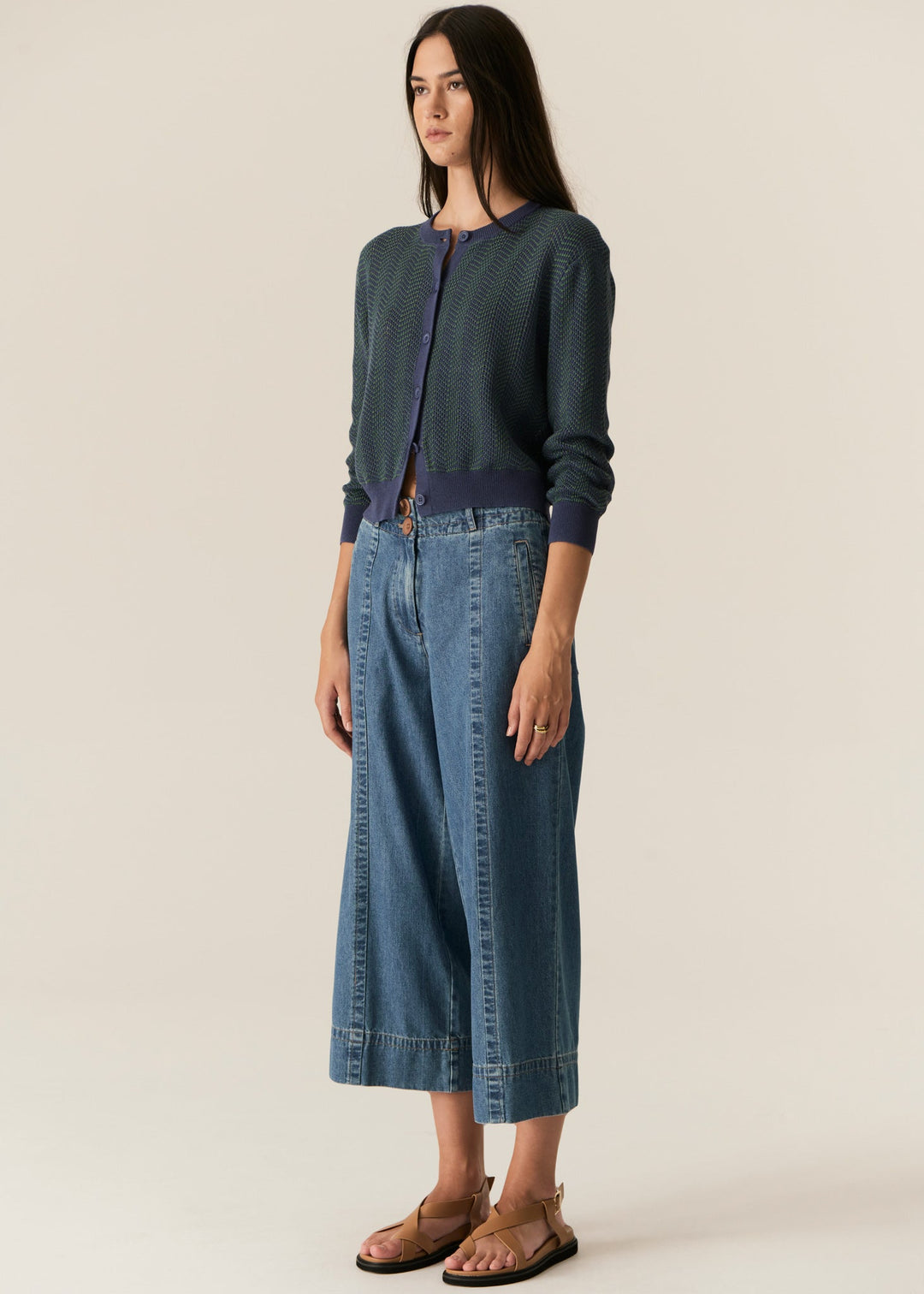 Carsen Crop Denim Pant- Light Wash POL