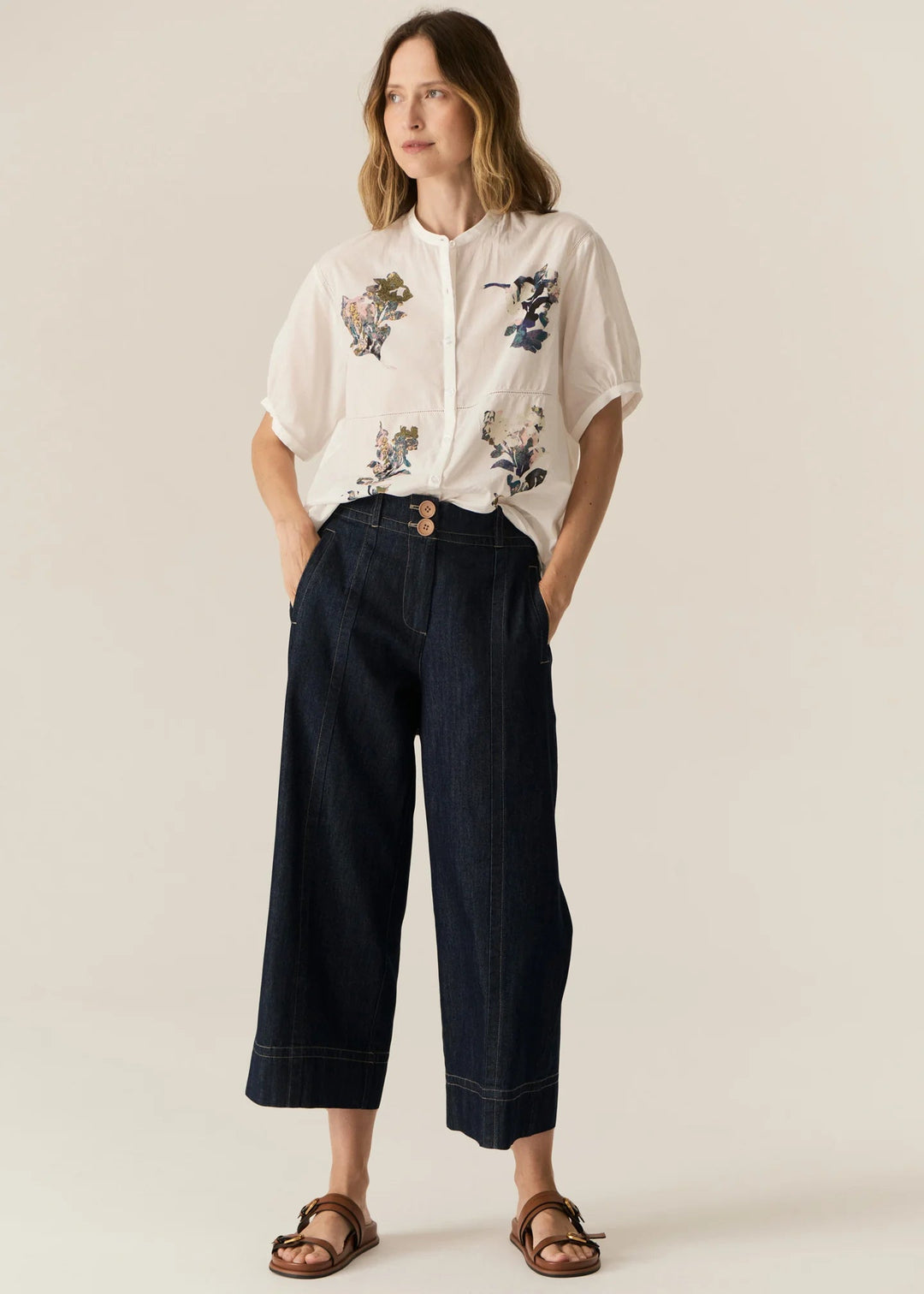 Carsen Crop Pant - Dark Wash Pants POL
