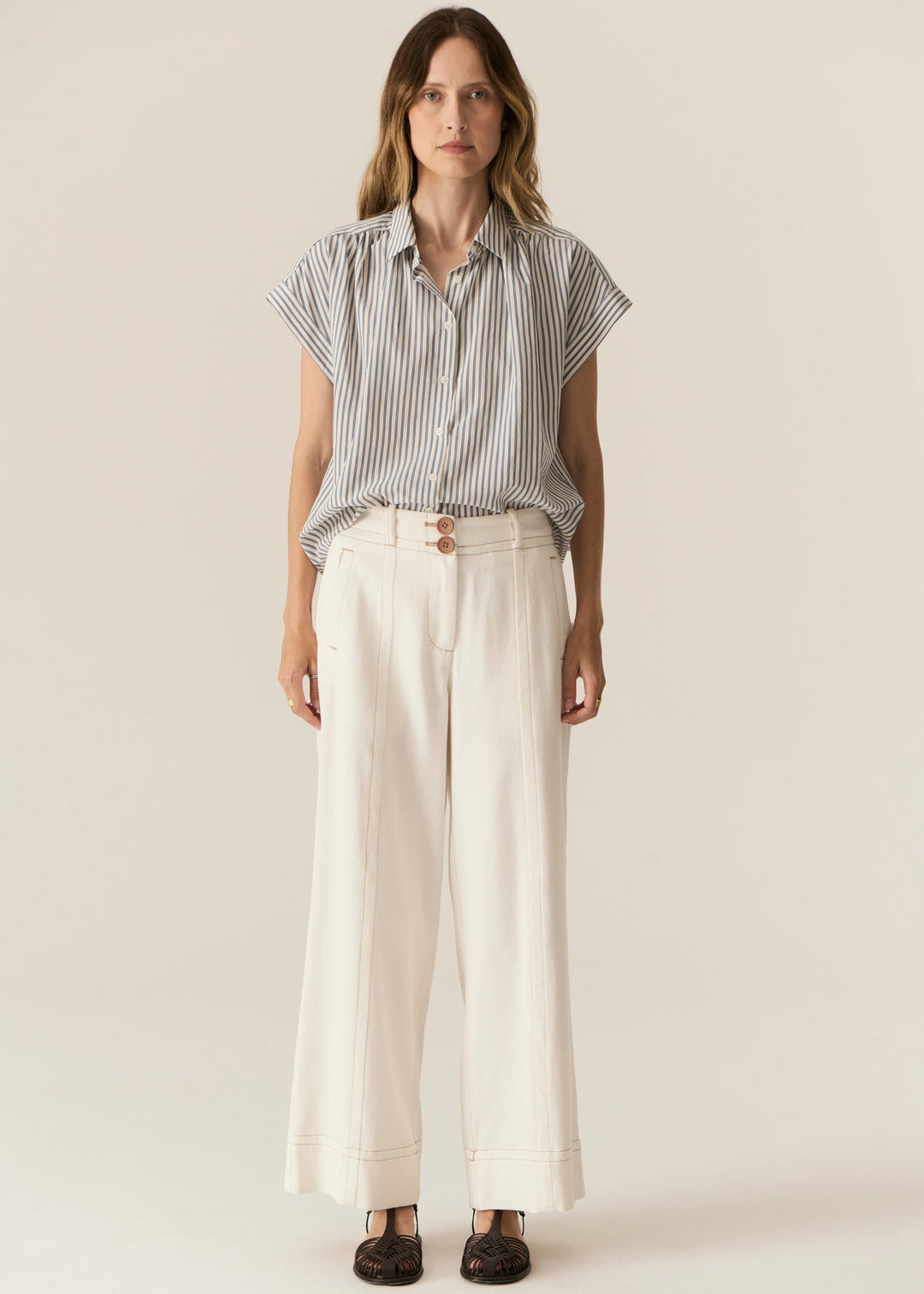 Carsen Denim Jeans - Ecru jeans POL