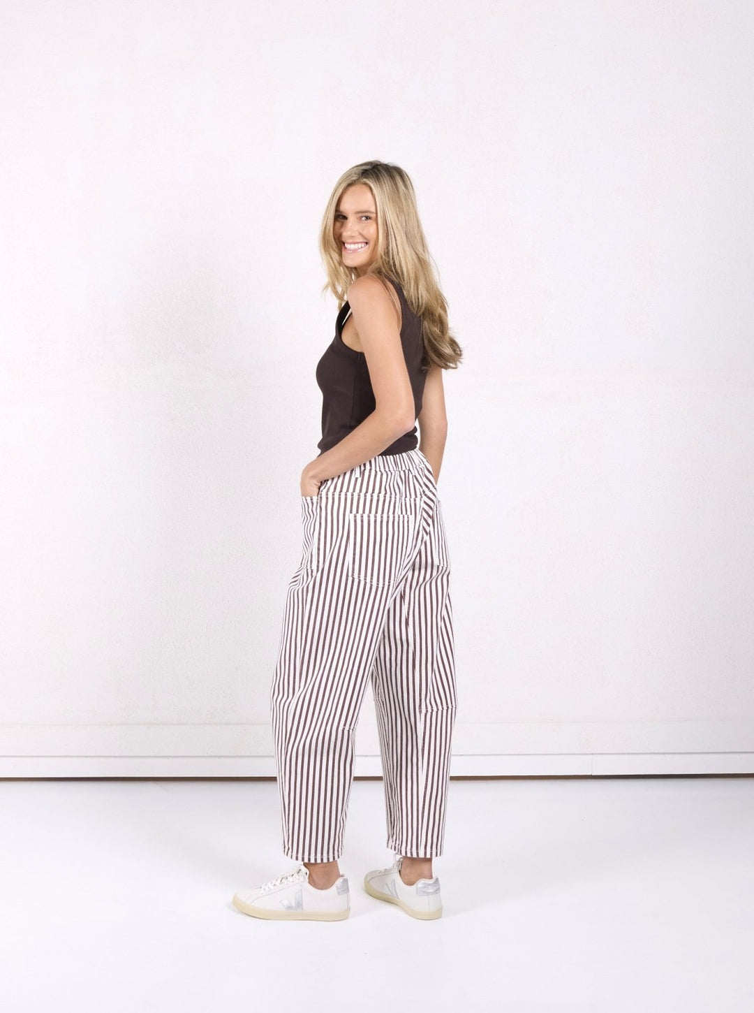Carter Barrel Jeans - Chocolate Stripe Jeans Monaco Jeans