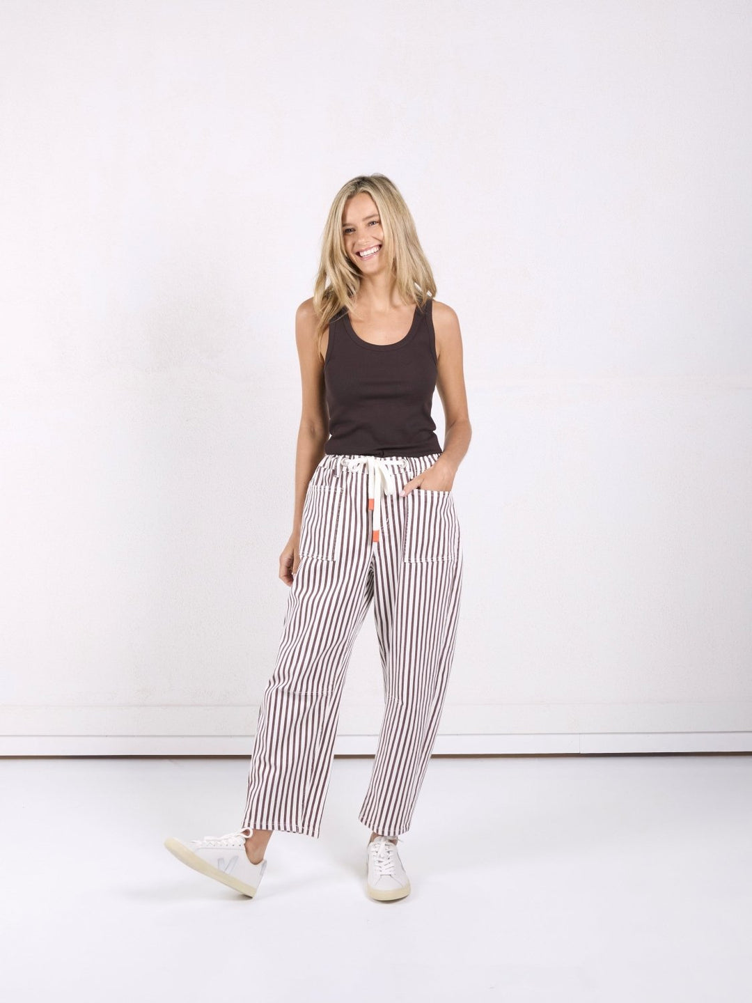 Carter Barrel Jeans - Chocolate Stripe Jeans Monaco Jeans