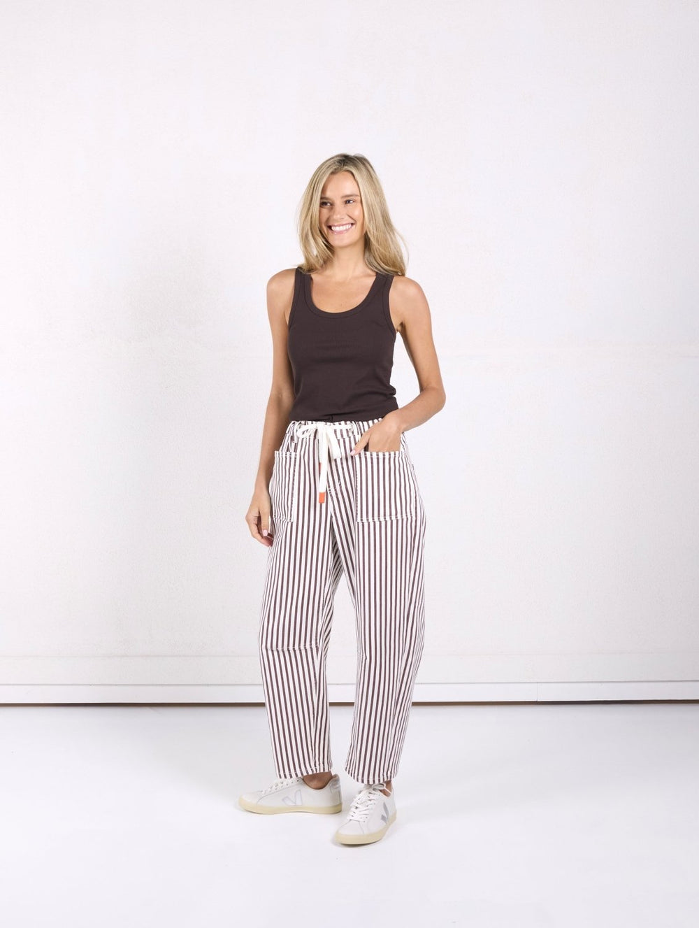 Carter Barrel Jeans - Chocolate Stripe Jeans Monaco Jeans