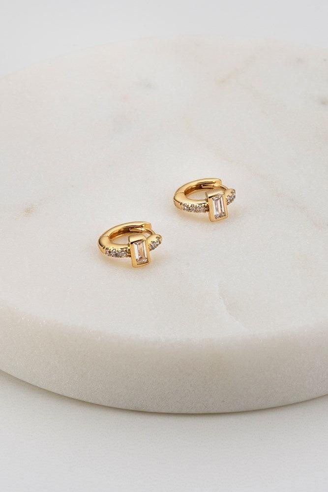 Cartia Huggie Gold earings Zafino Jewellery