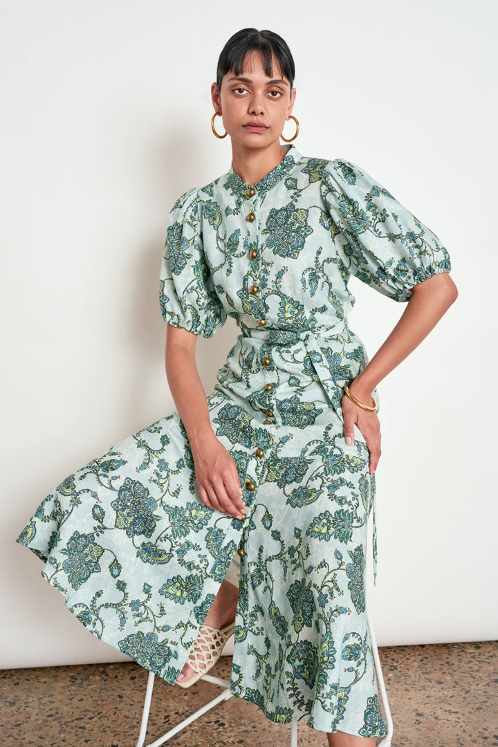 cascade dress - fern paisley Dress Zoe Kratzmann