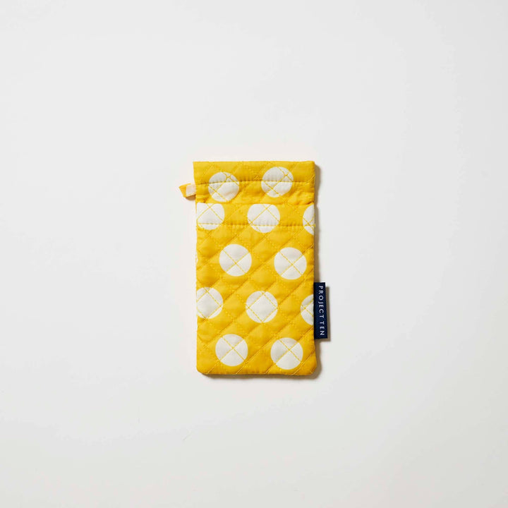 Double Glasses Case – Yellow Polka Dot Bag Project Ten