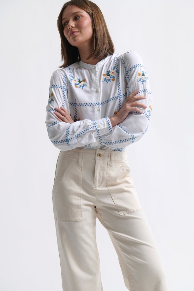 Celeste Pant - Ecru Denim Kireina