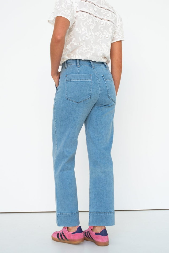 Celeste Pant | Floral - 70s Blue Kireina