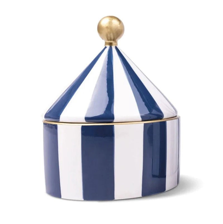 Ceramic Trinket box - navy stripe Here&