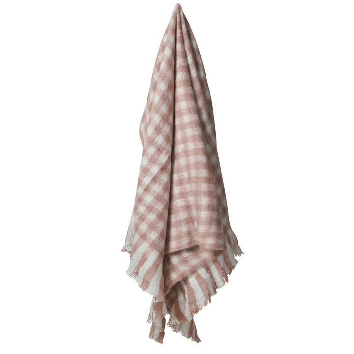 Checking Throw In Taupe throw Canvas and Sasson