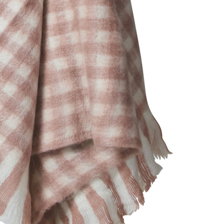 Checking Throw In Taupe throw Canvas and Sasson