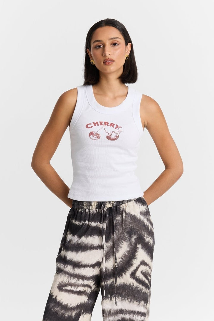 Cherry Rib Tank Tee shirt MAKU THE LABEL