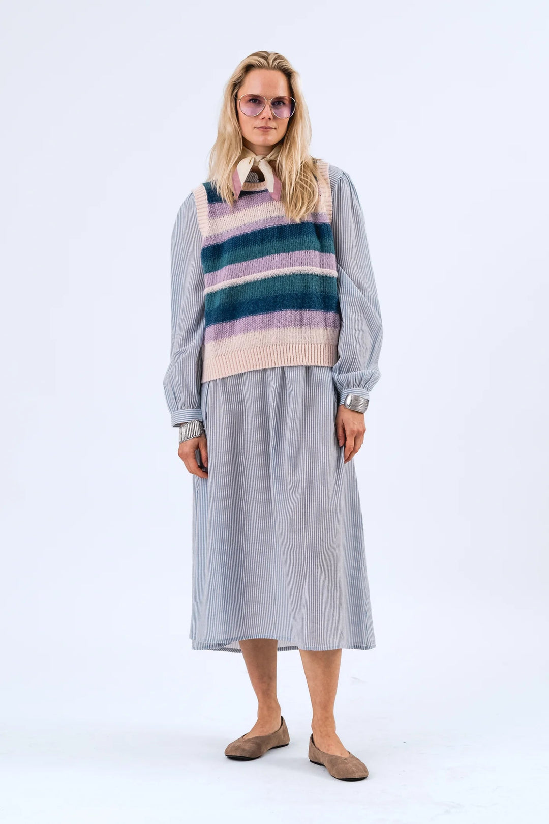 Chicago Vest SL Lavender knit Lollys Laundry