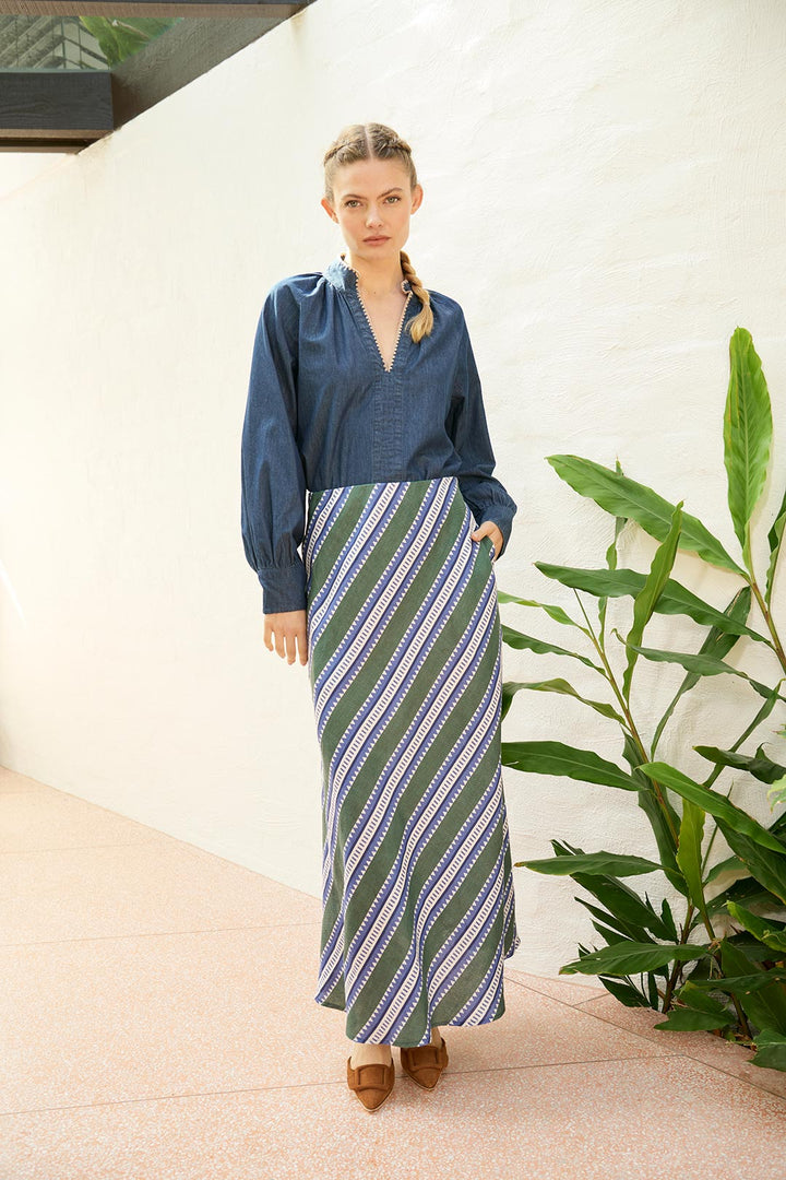 Chloe Denim Blouse - the Dreamer Label Shirt The Dreamer Label