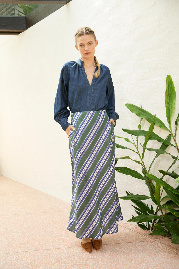 Chloe Denim Blouse - the Dreamer Label Shirt The Dreamer Label