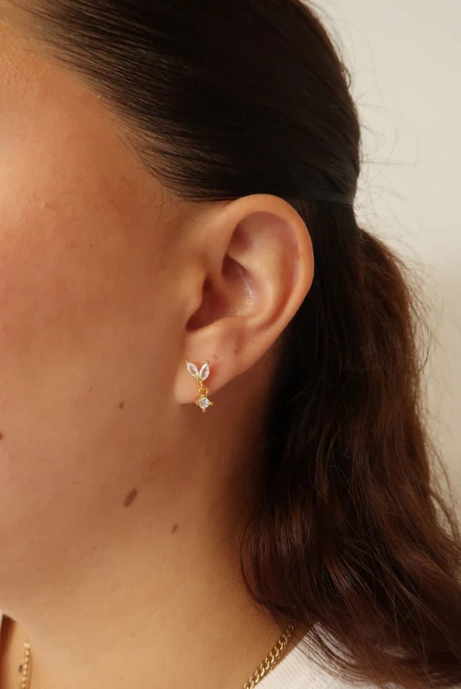 Chloe stud earing gold earing Zafino Jewellery