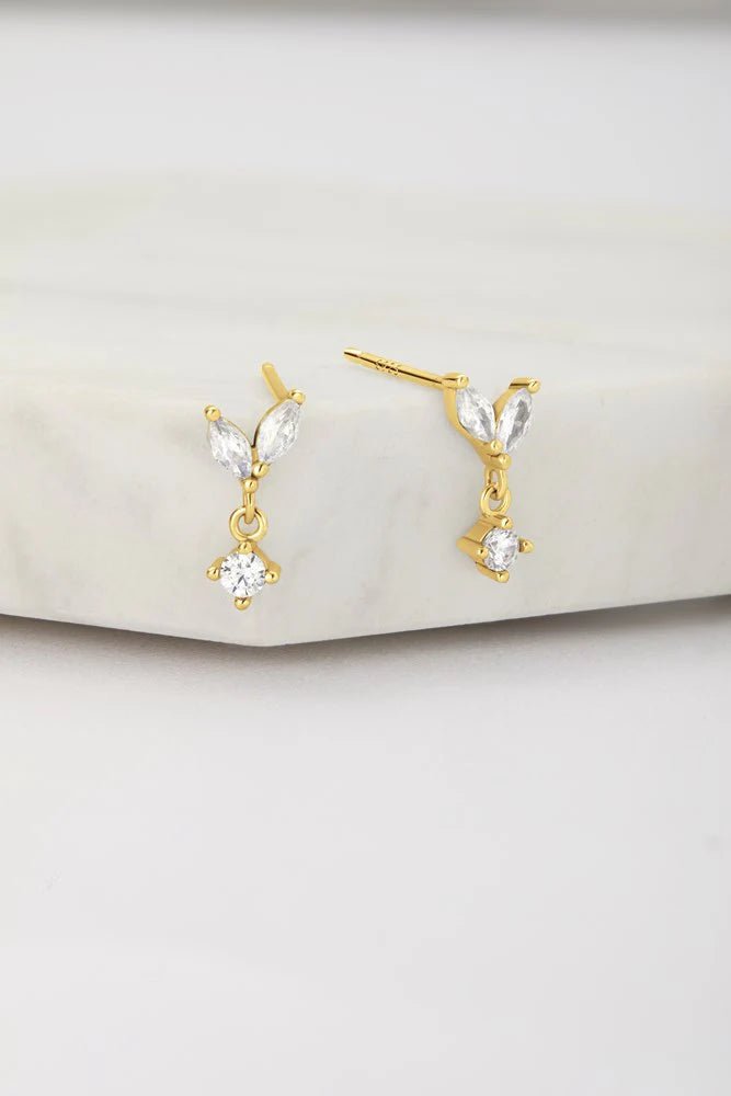 Chloe stud earing gold earing Zafino Jewellery