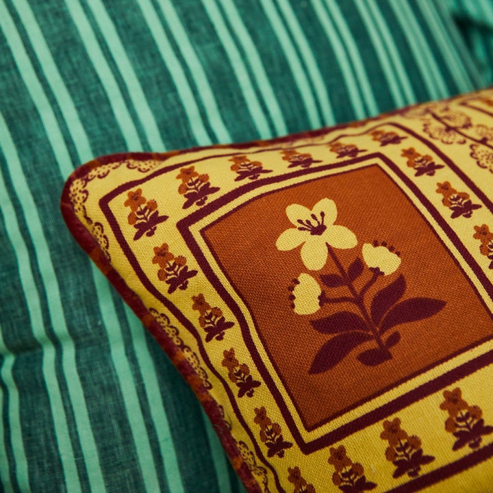 Claire Reversible Cushion - Mustard cushion Sage and Clare