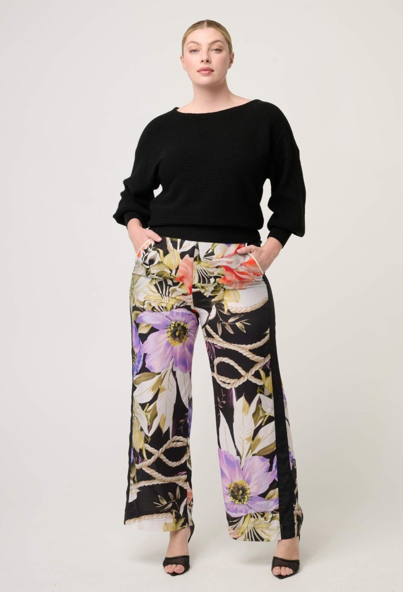 Clarissa Merino Wool Blend Reversible Knit Top in Black jumper Once Was