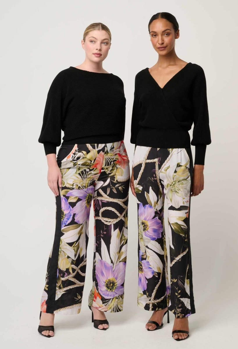 Clarissa Merino Wool Blend Reversible Knit Top in Black jumper Once Was