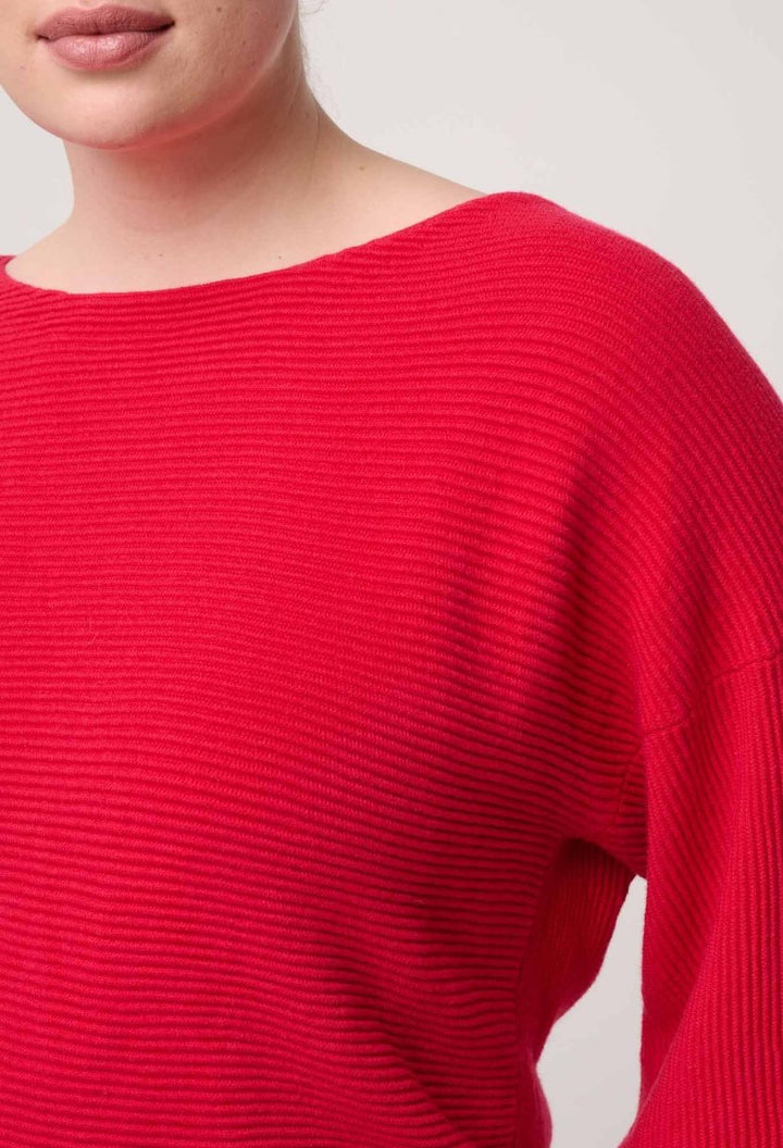 Clarissa Merino Wool Reversible Knit Top in Rouge Once Was