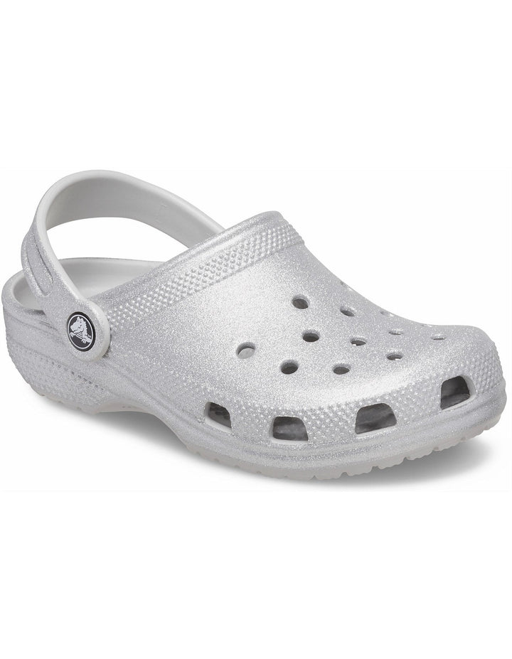 Classic Glitter Croc PCs - Silver Glitter shoes Crocs