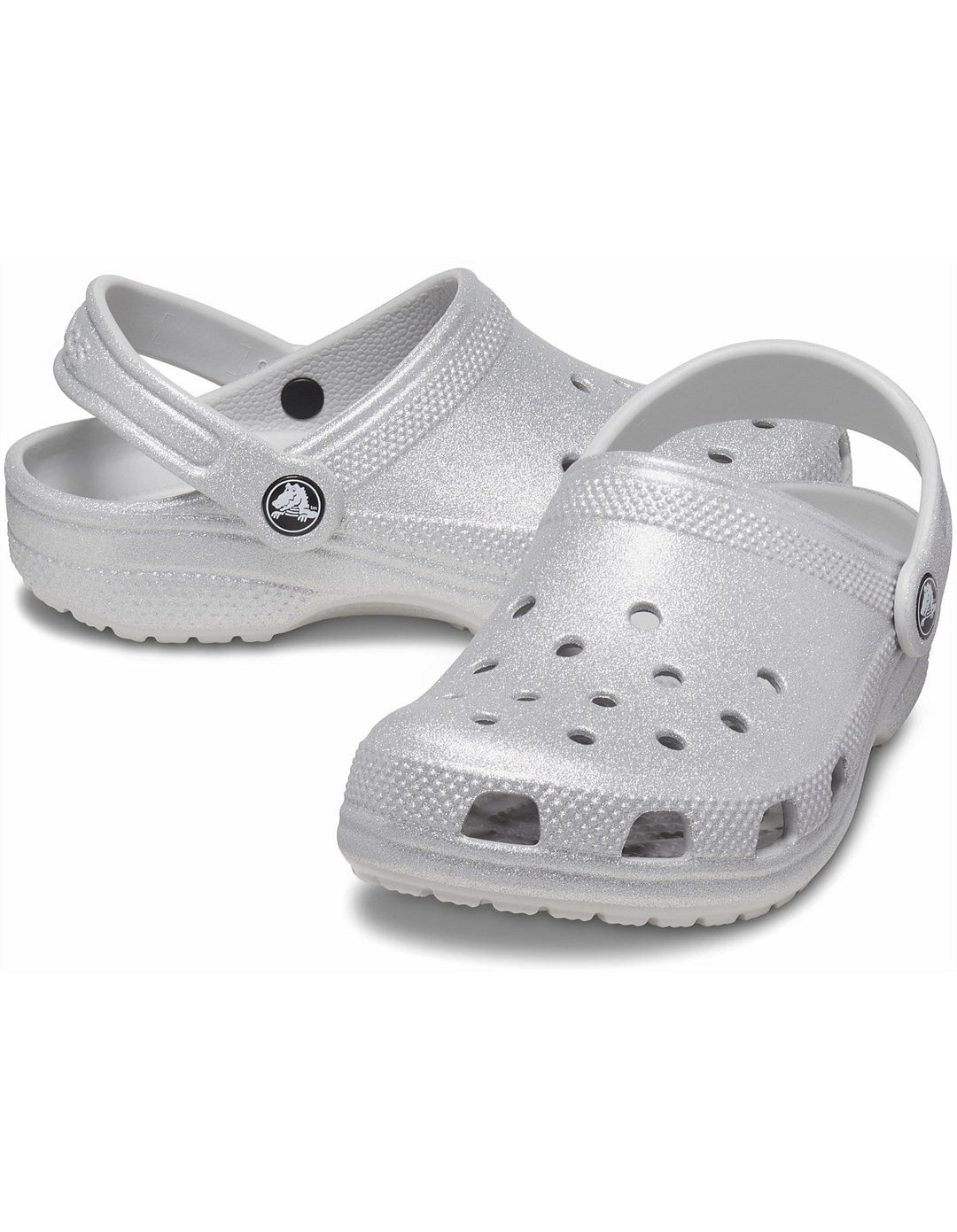 Classic Glitter Croc PCs - Silver Glitter shoes Crocs