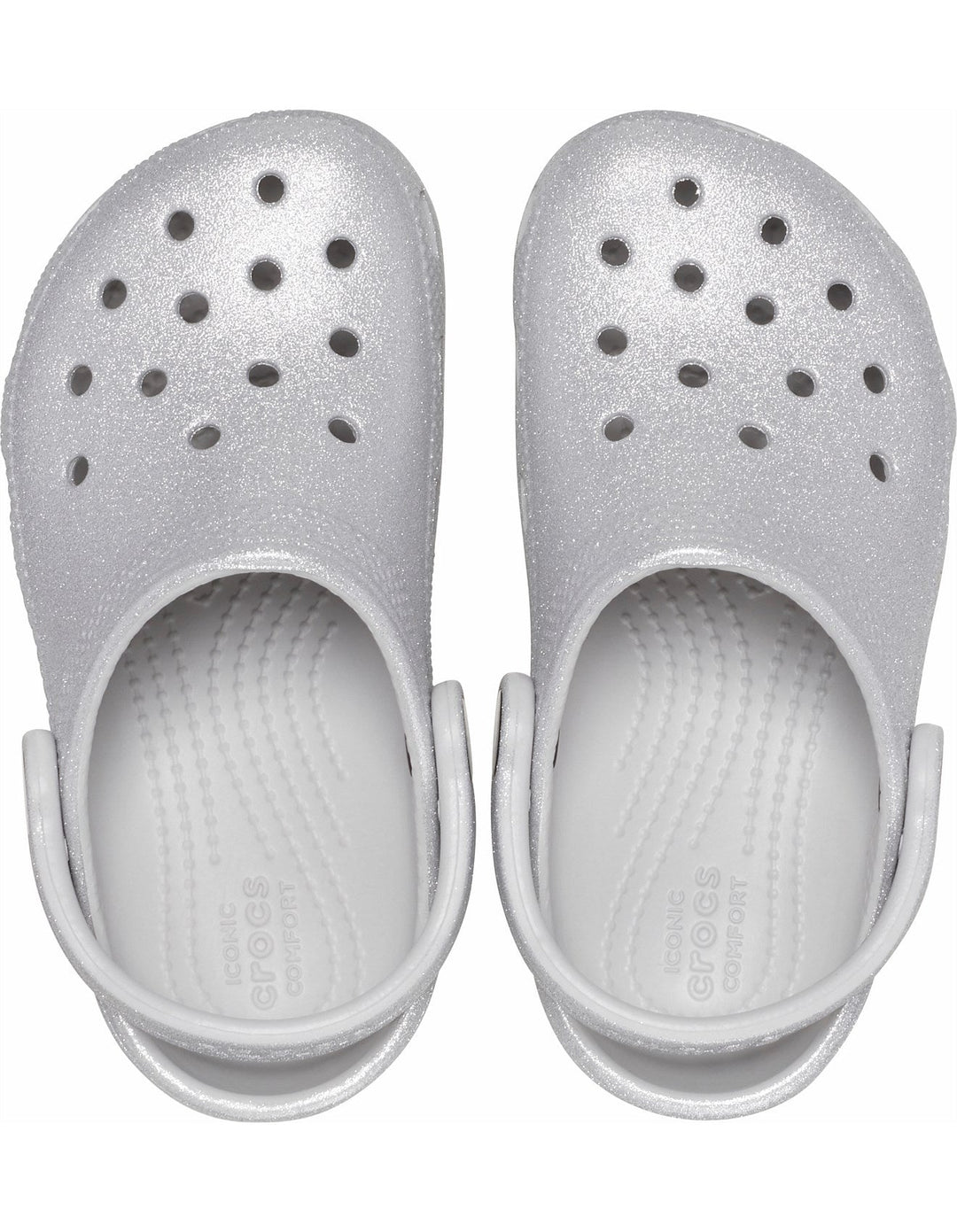 Classic Glitter Croc PCs - Silver Glitter shoes Crocs