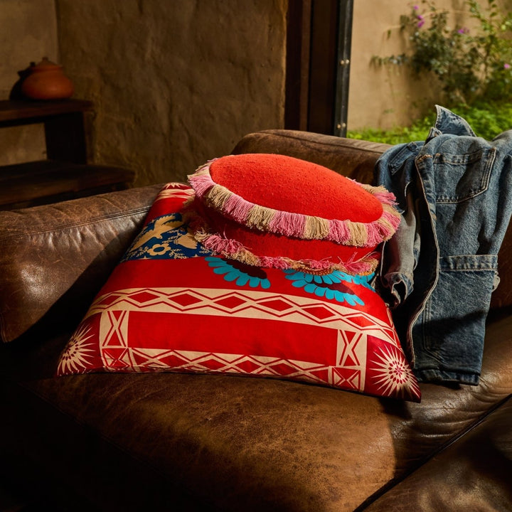 Cleo Cushion - Poppy Sage &amp; Clare