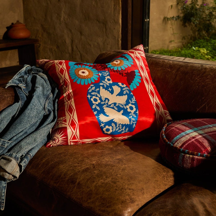 Cleo Cushion - Poppy Sage &amp; Clare