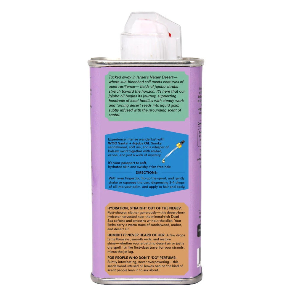 WOO Santal + Jojoba Oil – Nourishing Body & Hair Oil with Aromatic Santal WOO Oils