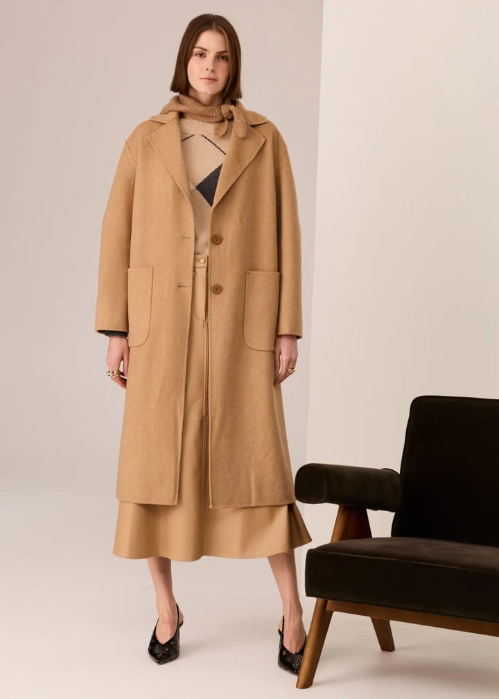 Cohen Long Coat - Camel Coats &amp; Jackets POL