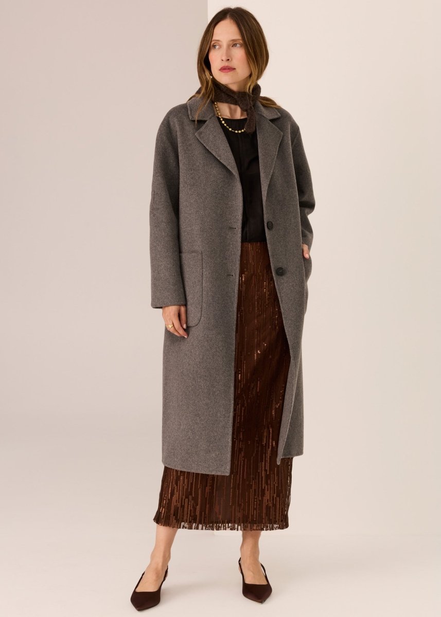 Cohen Long Coat - Charcoal Coats &amp; Jackets POL
