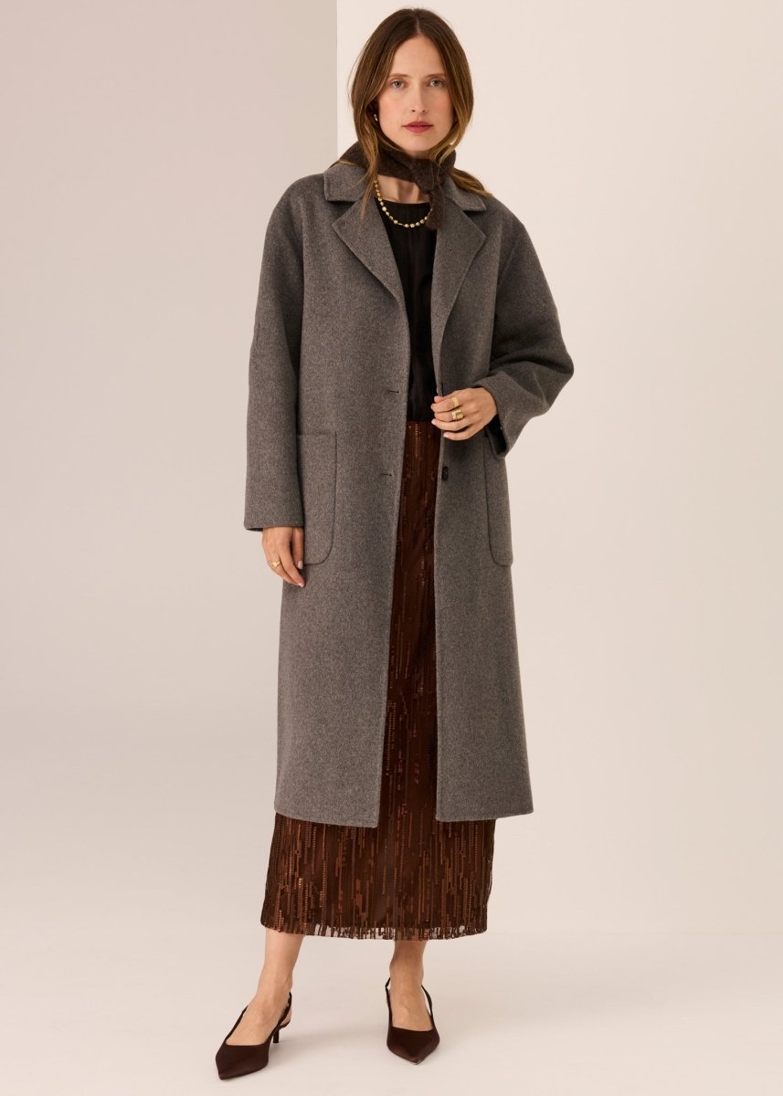 Cohen Long Coat - Charcoal Coats &amp; Jackets POL