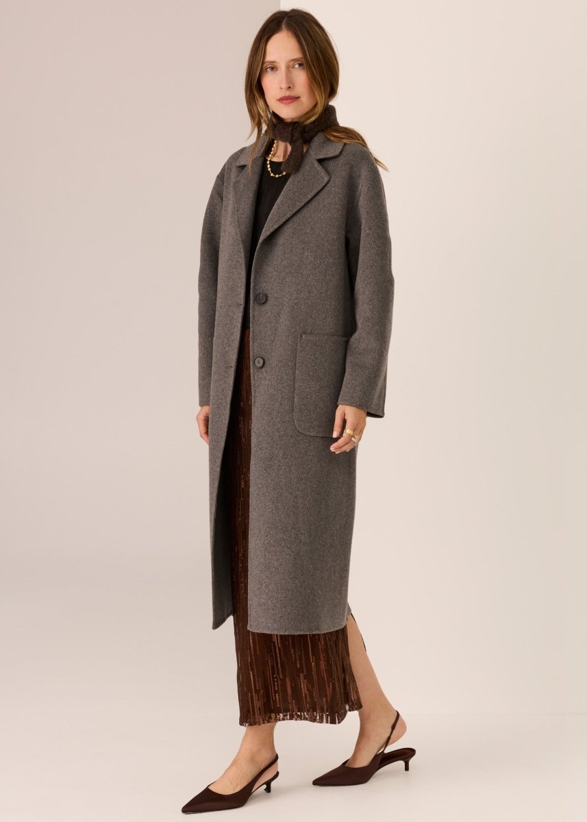 Cohen Long Coat - Charcoal Coats & Jackets POL