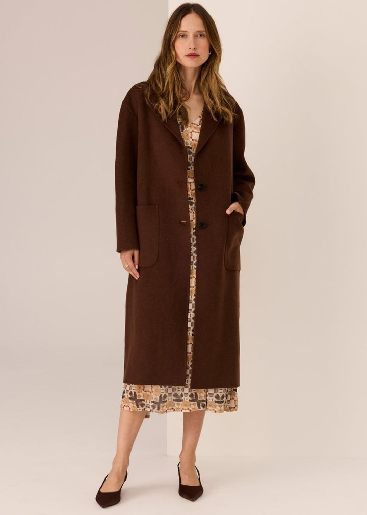 Cohen Long Coat - Walnut POL