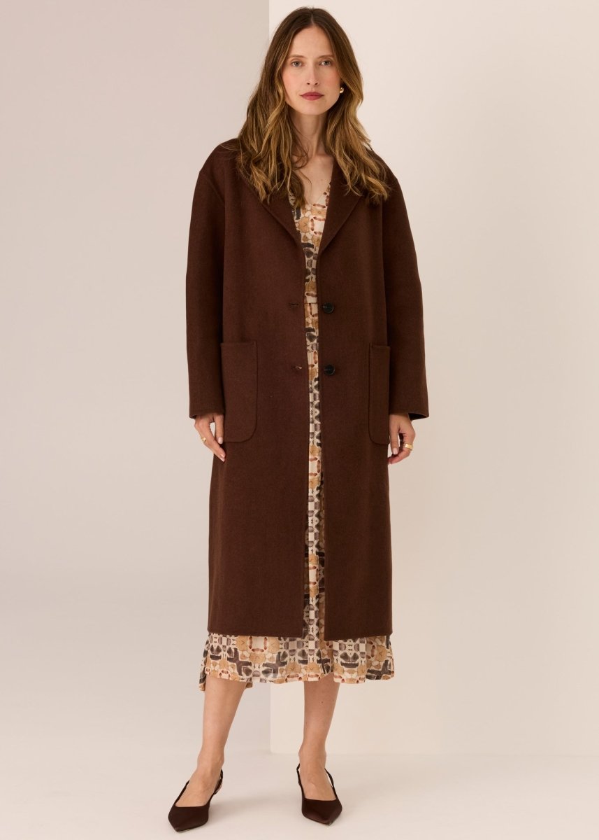Cohen Long Coat - Walnut POL