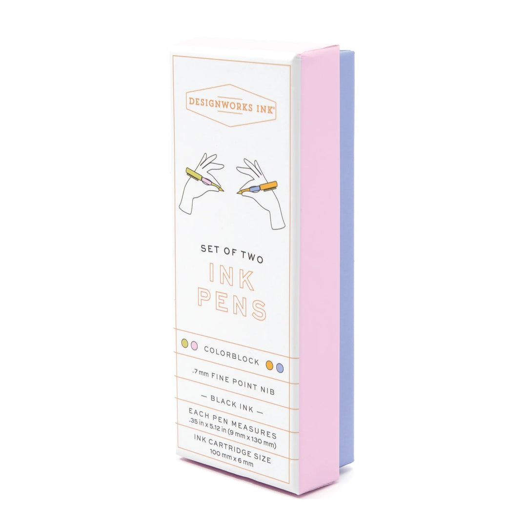 Color Block Pens Lilac & Cornflour (Set of 2) General design works collective