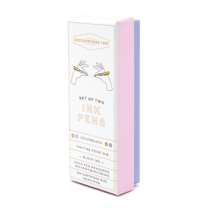 Color Block Pens Lilac & Cornflour (Set of 2) General design works collective