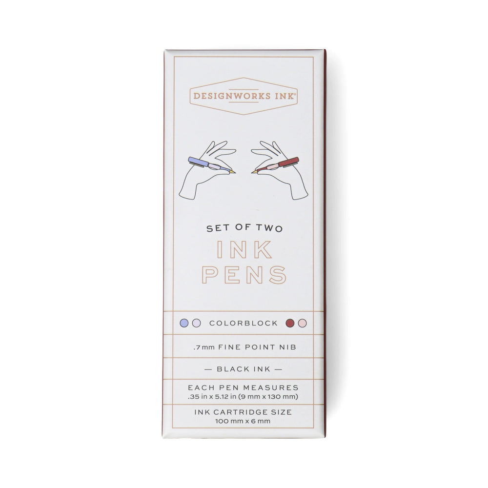 Colourblock Pens Lavender & Blush (set of 2) General design works collective