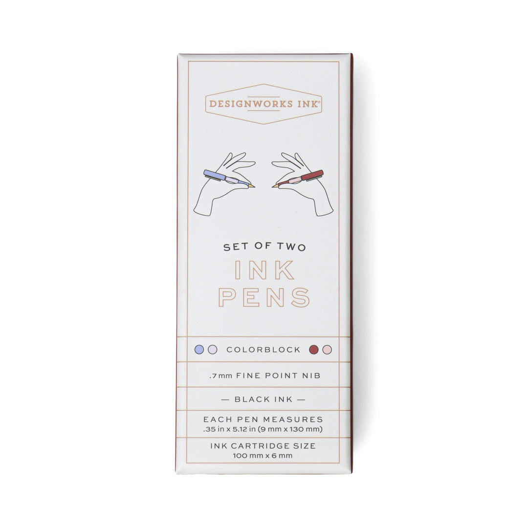 Colourblock Pens Lavender & Blush (set of 2) General design works collective